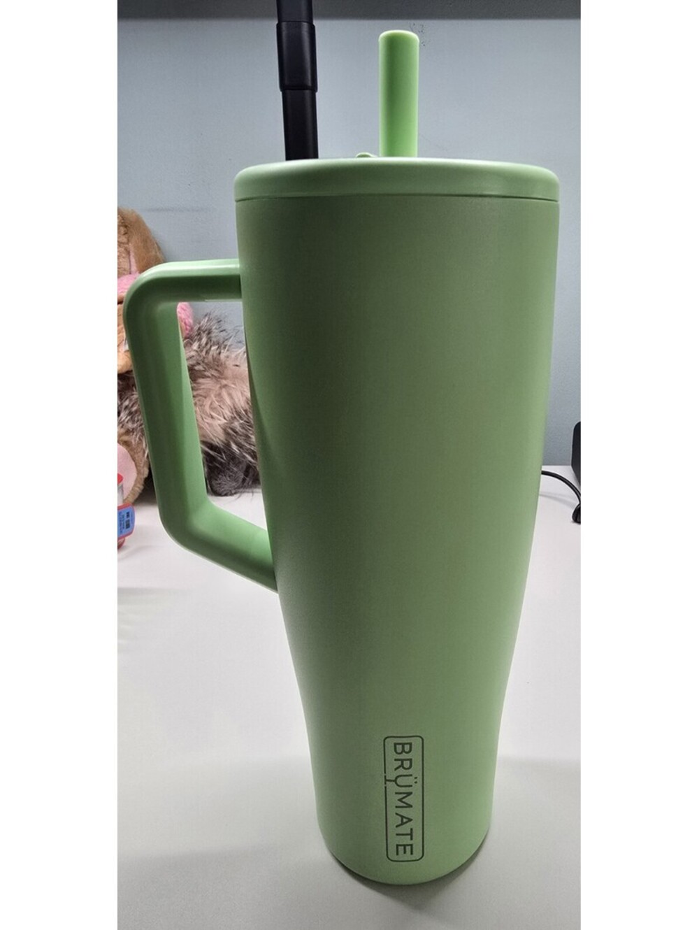 BruMate Era 40 oz Tumbler W/ Handle Straw Leakproof Insulated Water Bottle Kiwi